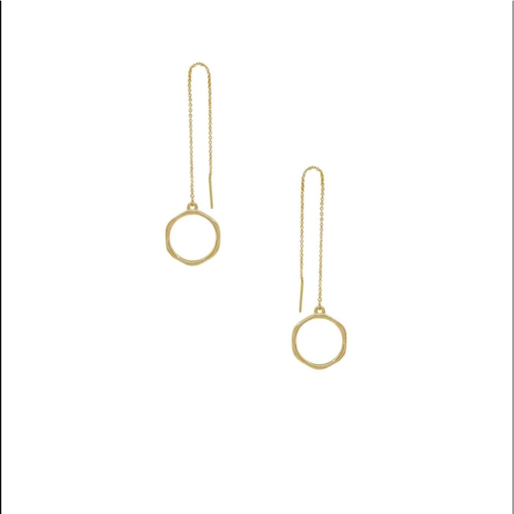New Metal Round Thread Earrings